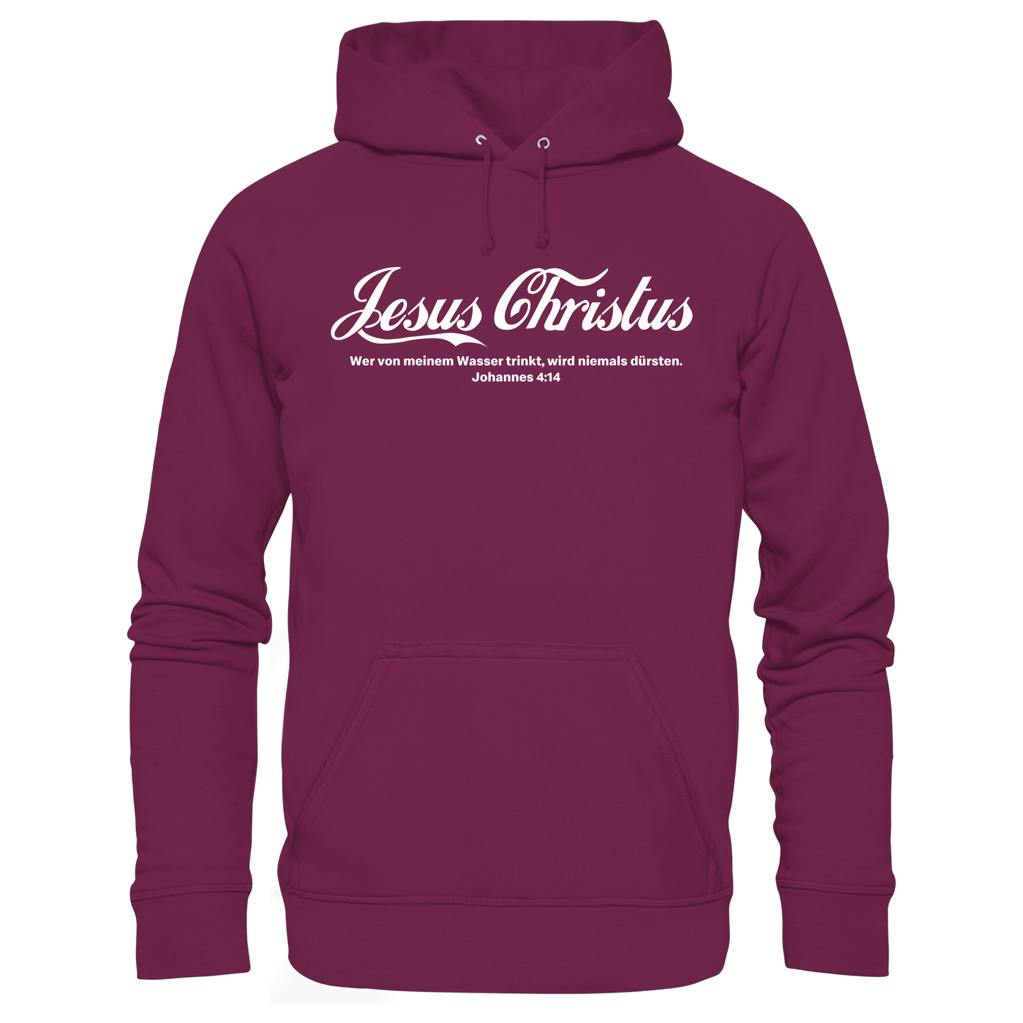 Jesus Christus – Johannes 4,14 | Christliches Statement Design „Lebendiges Wasser“ - Premium Unisex Hoodie