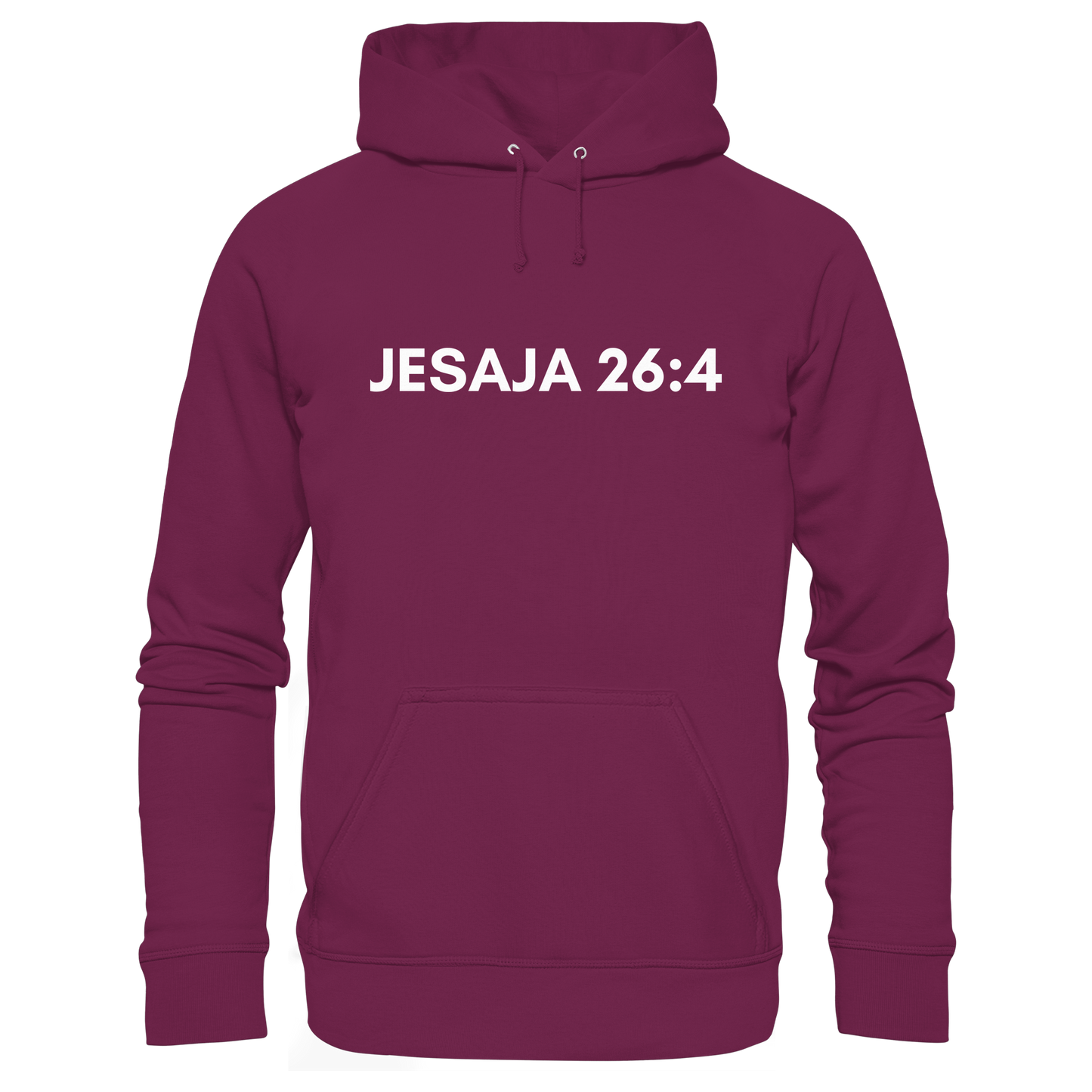 Jesaja 26,4 – Der Herr ist ein ewiger Fels | Christliches Bibelvers Design - Premium Unisex Hoodie