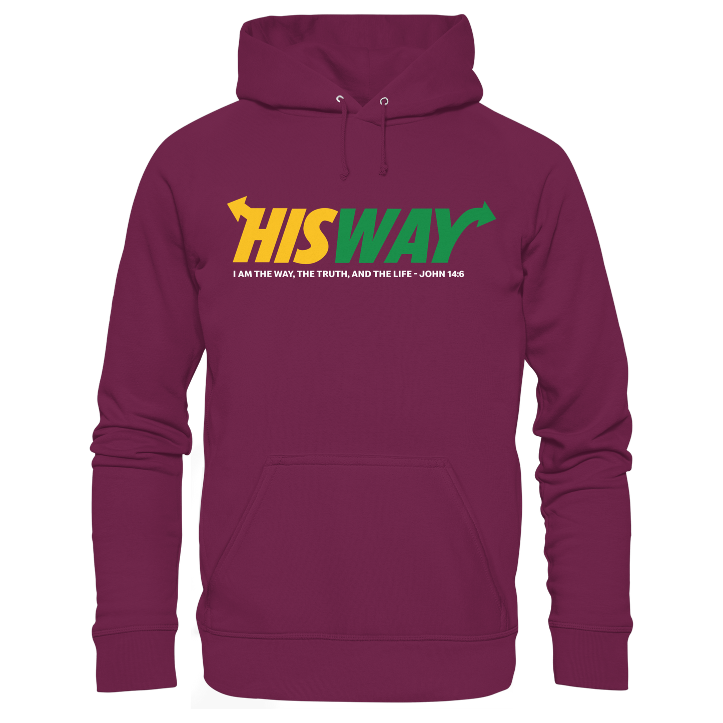 His Way – John 14:6 | Christliches Statement Design mit Johannes 14,6 - Premium Unisex Hoodie