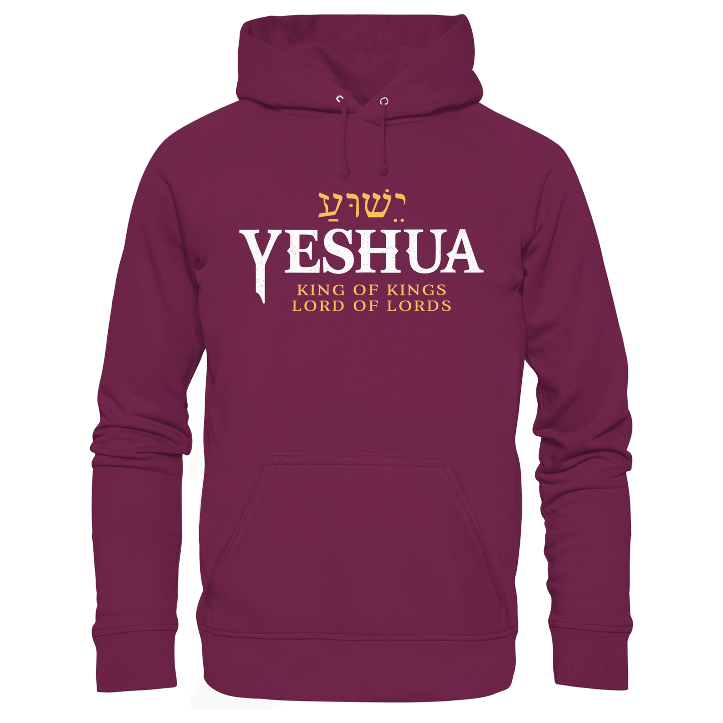 Yeshua - King of Kings, Lord of Lords | Christian Design with the Name of Jesus - Premium Unisex Hoodie