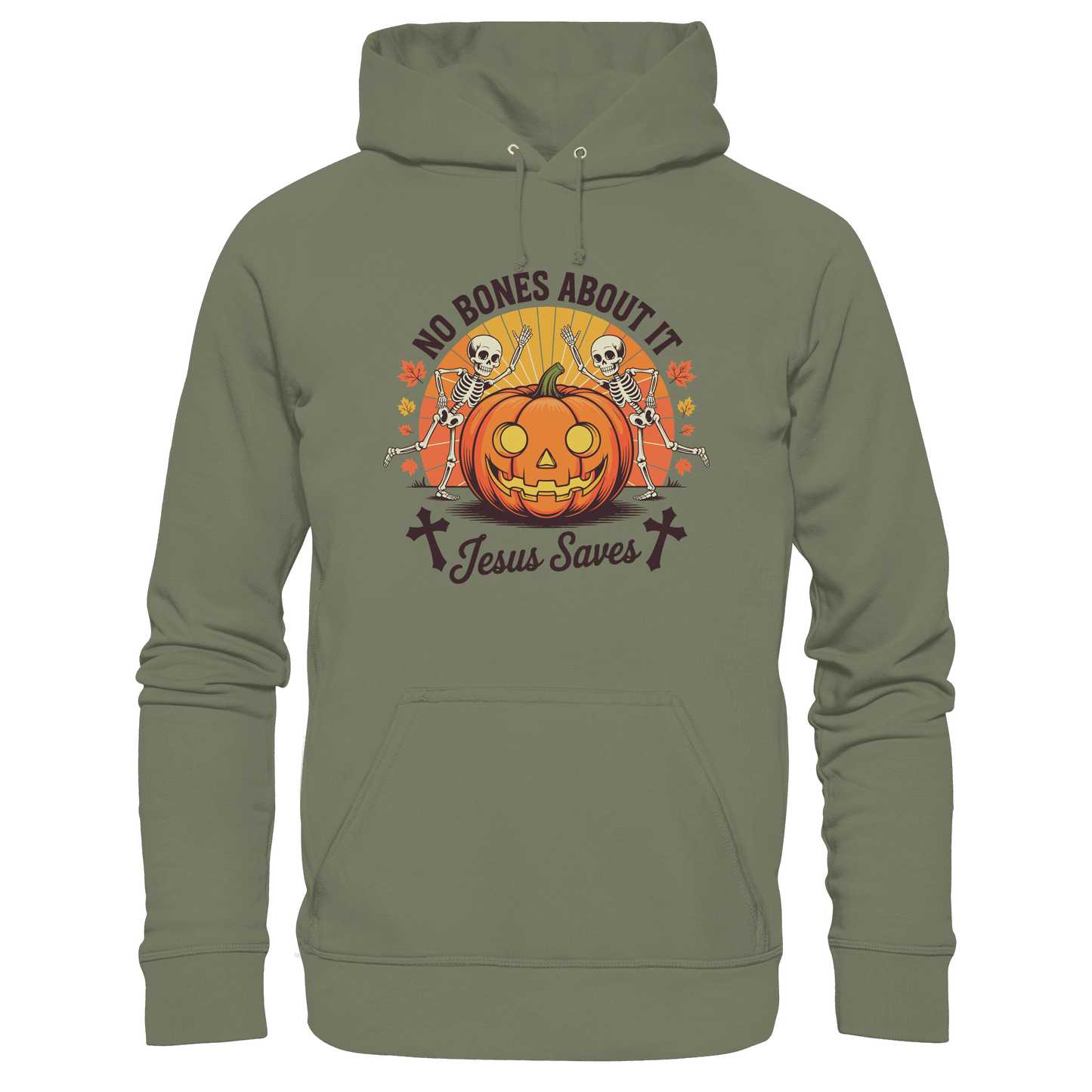 No Bones About It – Jesus Saves | Christliche Kleidung & Geschenke zu Halloween - Premium Unisex Hoodie