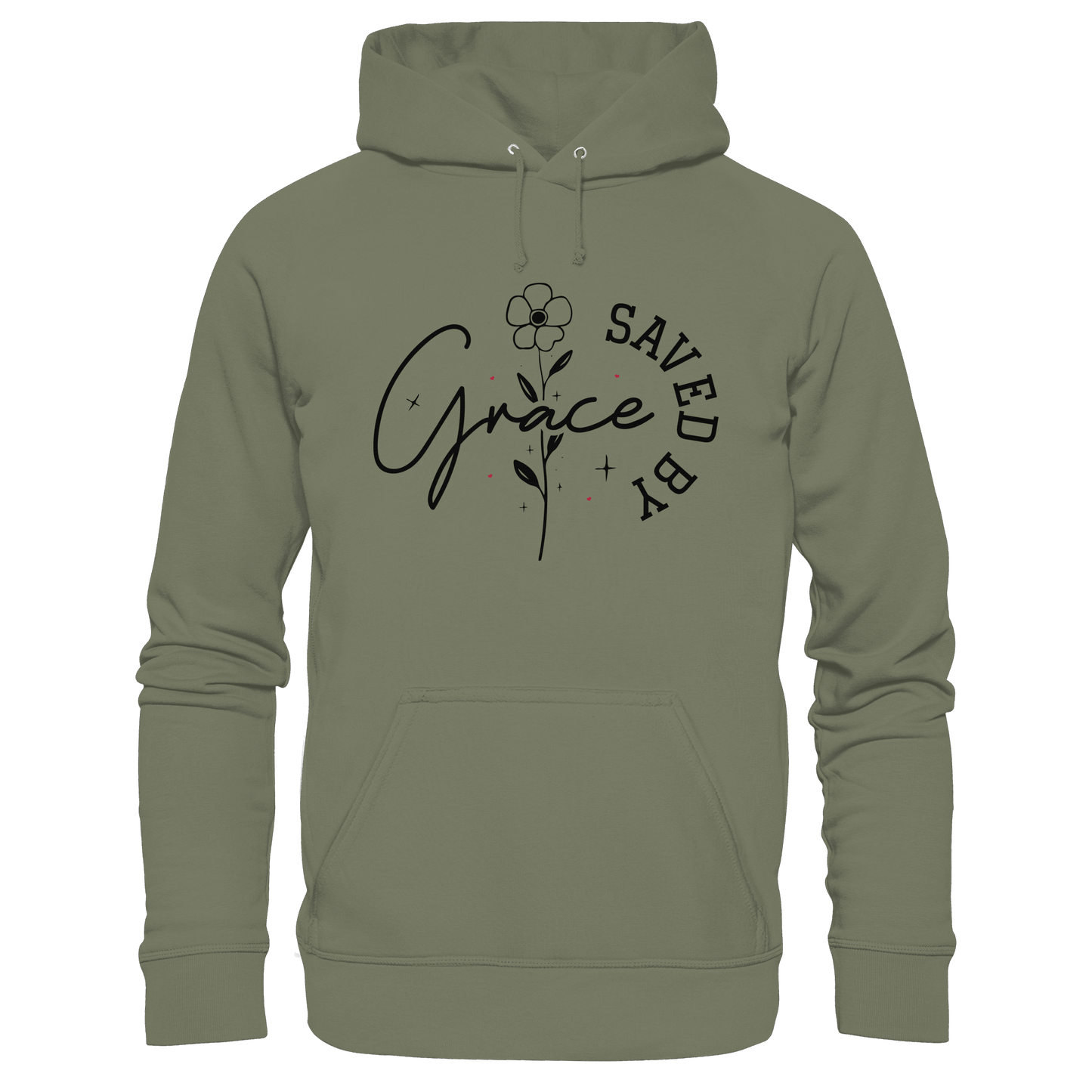 Saved by Grace – ein schlichtes Design mit tiefer Botschaft - Premium Unisex Hoodie