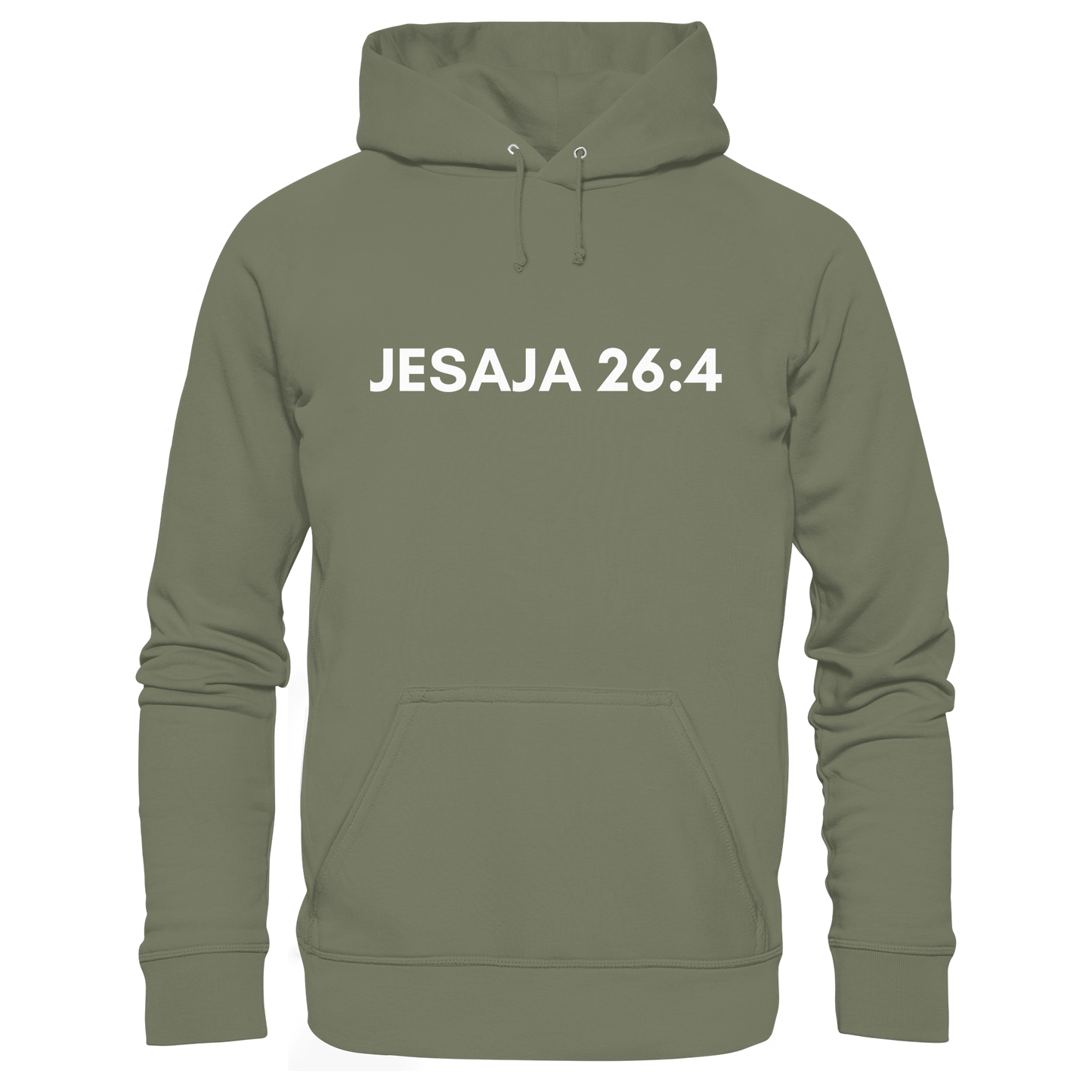 Jesaja 26,4 – Der Herr ist ein ewiger Fels | Christliches Bibelvers Design - Premium Unisex Hoodie