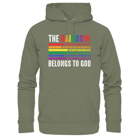 The Rainbow Belongs To God – Zeichen des Bundes und der Liebe - Premium Unisex Hoodie