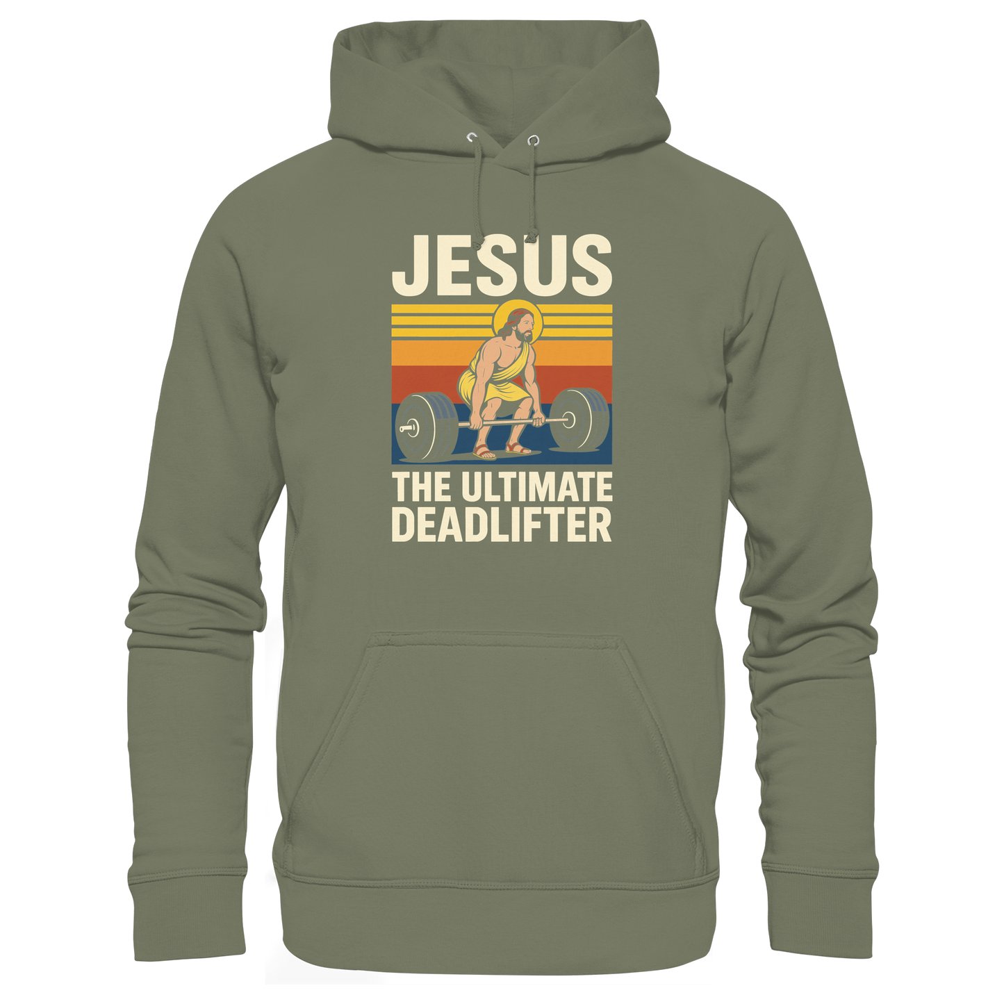 Jesus Deadlifter – Jesus the Ultimate Deadlifter | Christliches Fitness Design - Premium Unisex Hoodie