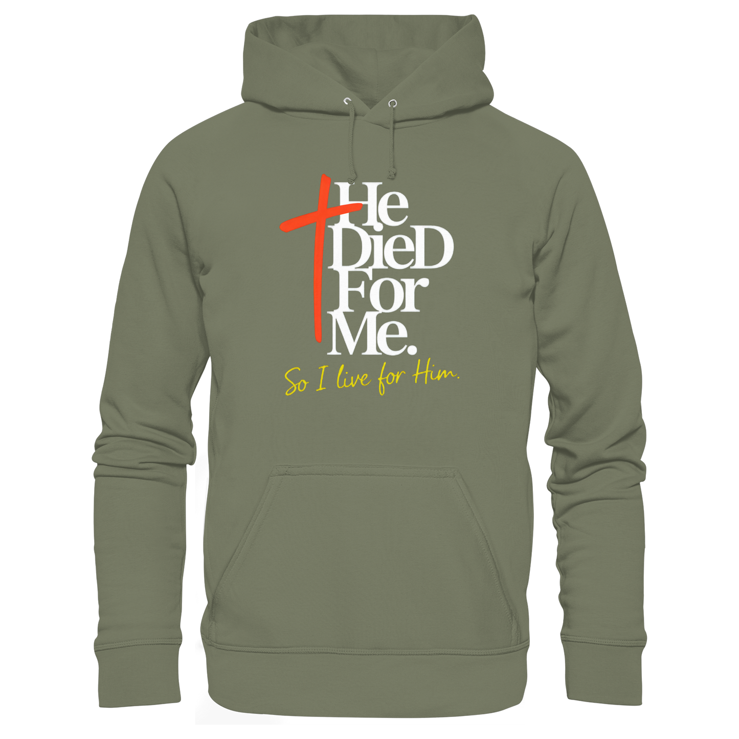 He Died for Me – Christliches Design mit Statement - Premium Unisex Hoodie