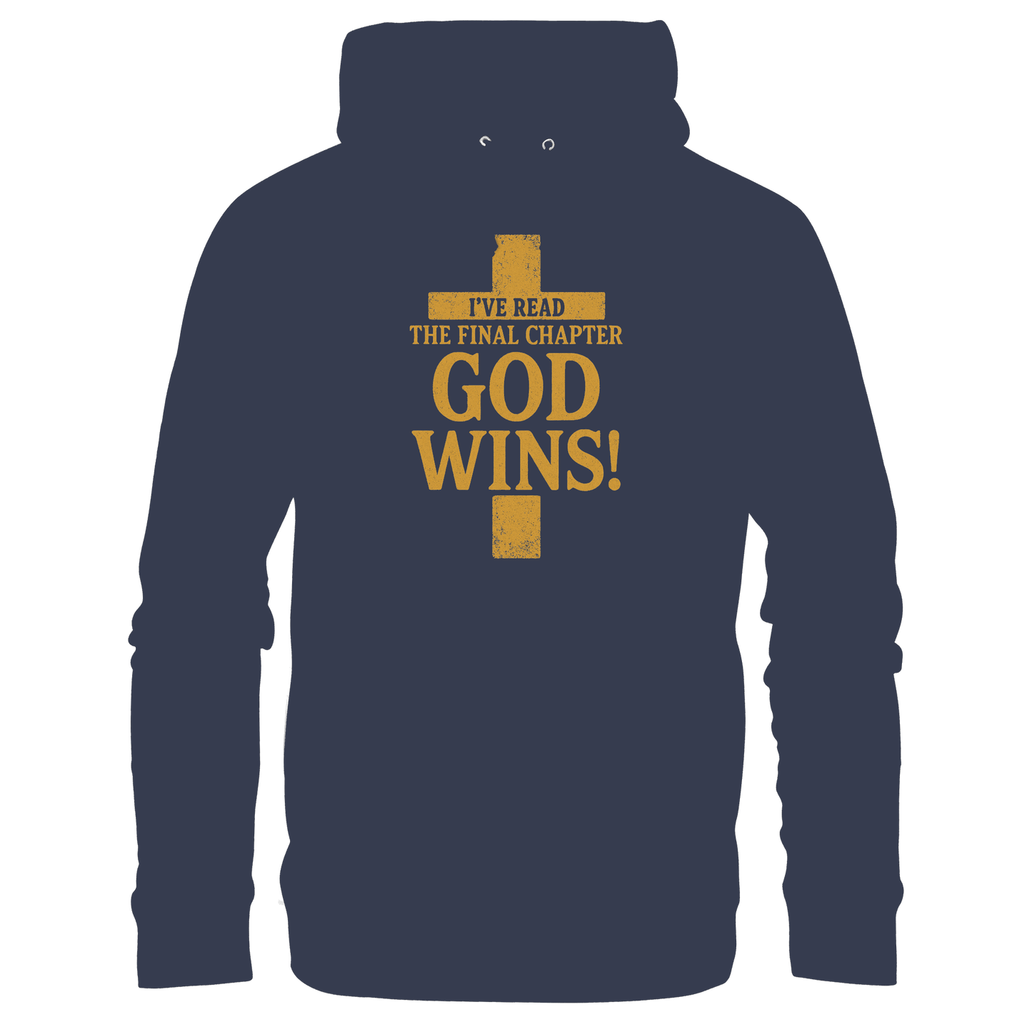 GOD WINS – Das Ende steht fest | Christliche Kleidung & Geschenke im Kreuz-Design - Premium Unisex Hoodie