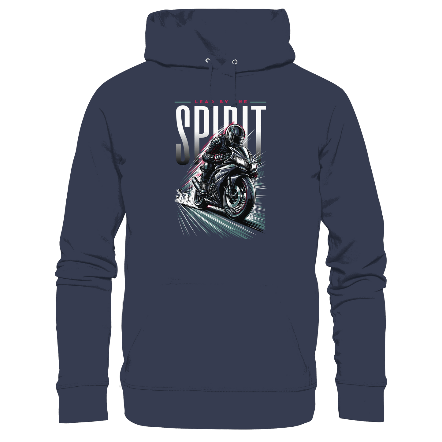 Lead by the Spirit | Christliche Kleidung & Geschenke im Motorrad-Design - Premium Unisex Hoodie