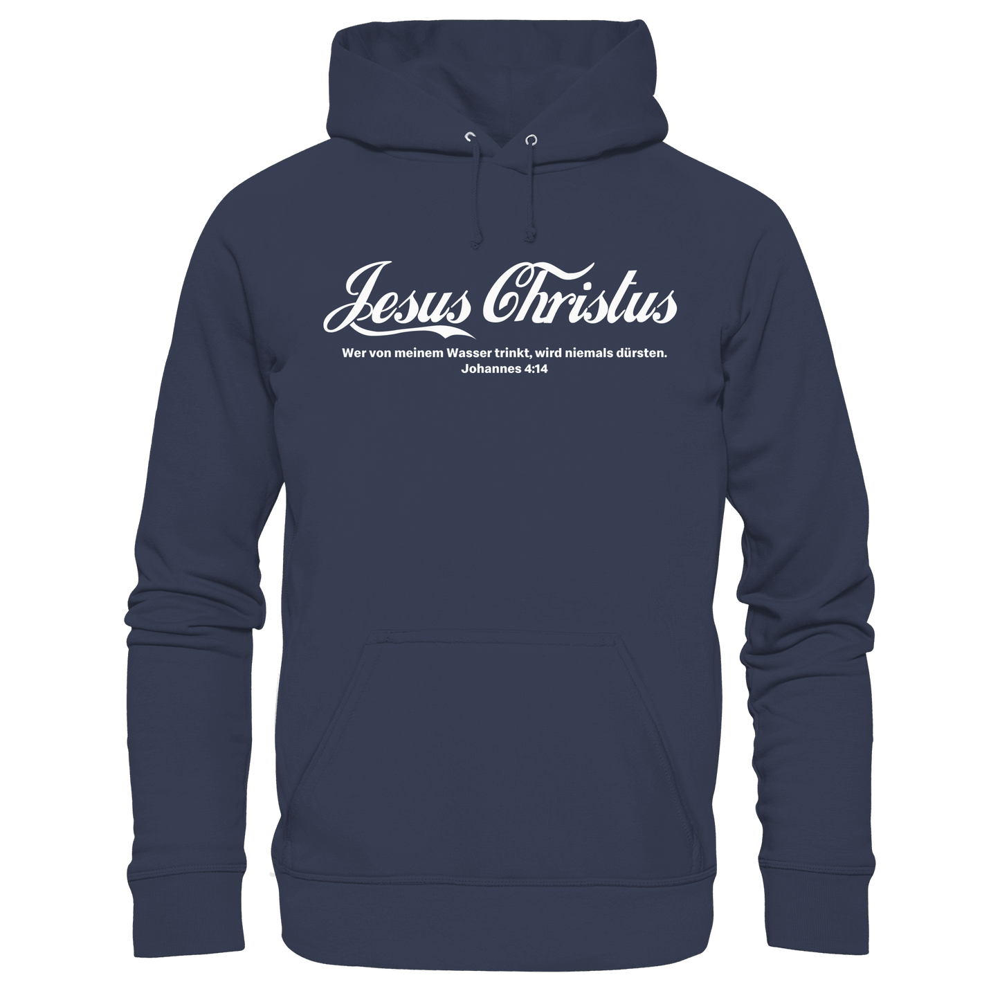 Jesus Christus – Johannes 4,14 | Christliches Statement Design „Lebendiges Wasser“ - Premium Unisex Hoodie