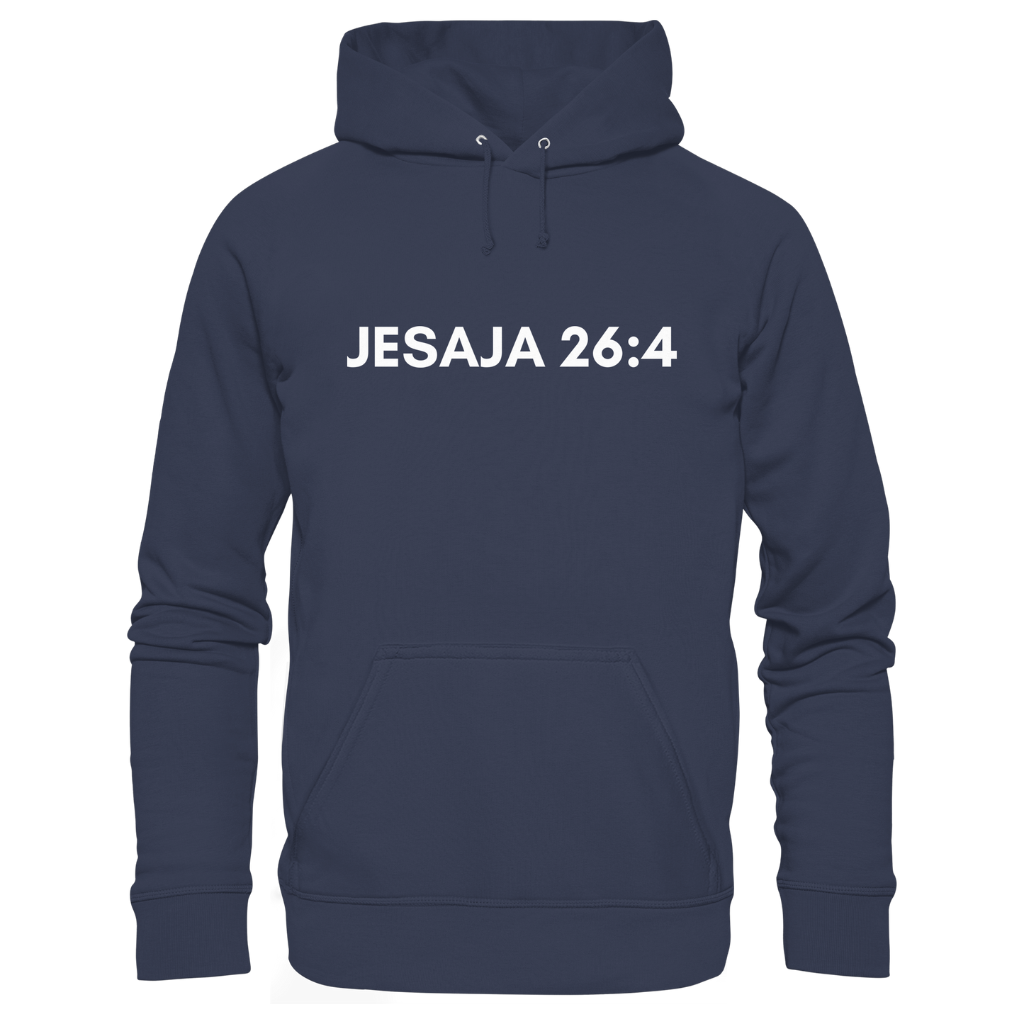 Jesaja 26,4 – Der Herr ist ein ewiger Fels | Christliches Bibelvers Design - Premium Unisex Hoodie