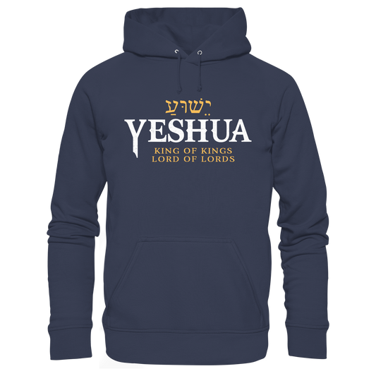 Yeshua - King of Kings, Lord of Lords | Christian Design with the Name of Jesus - Premium Unisex Hoodie