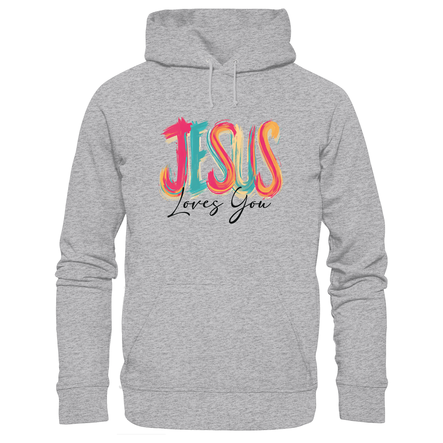 Jesus Loves You – Buntes Design voller Hoffnung und Liebe | Christliches Design - Premium Unisex Hoodie