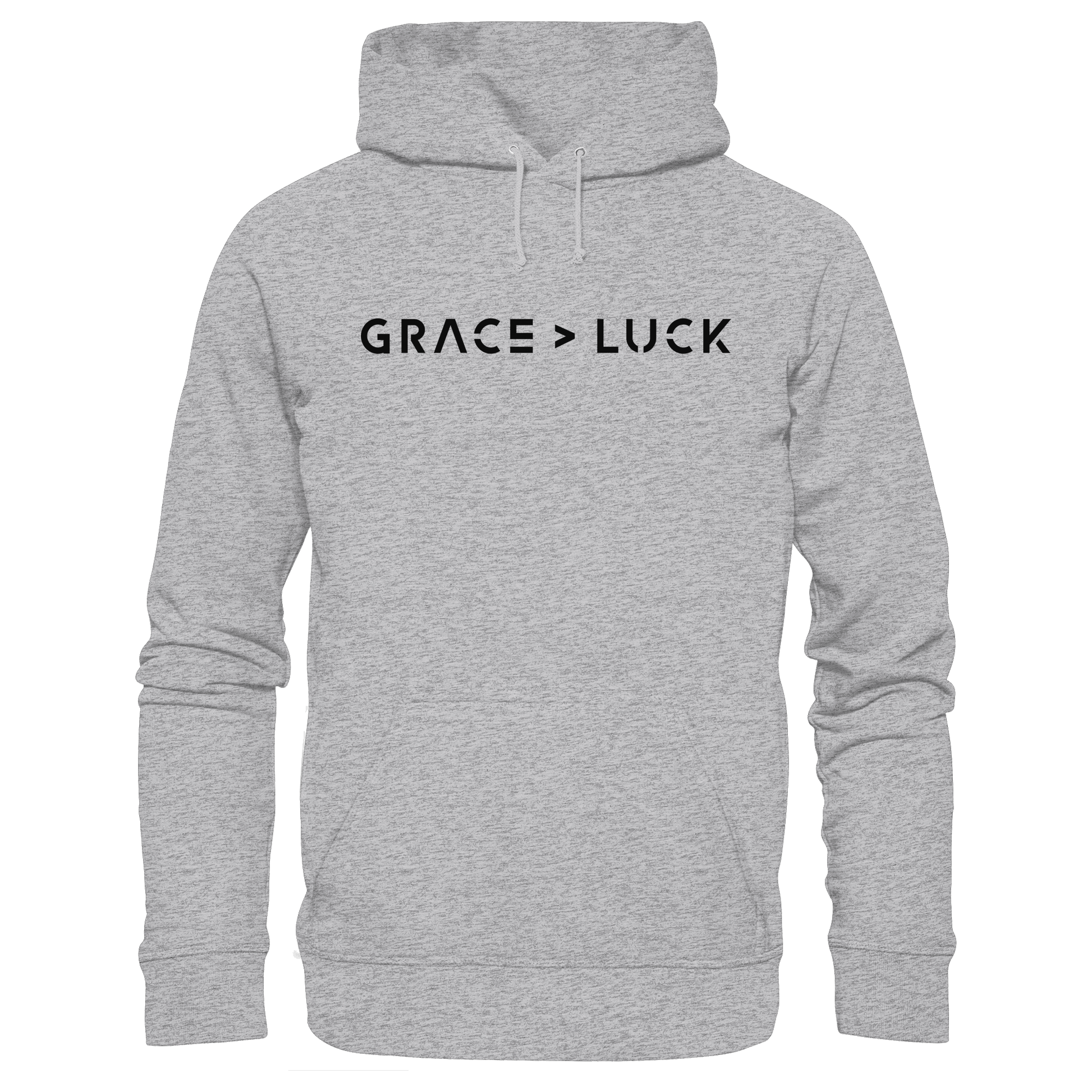 Grace > Luck | Christliches Design über Gottes Gnade - Premium Unisex Hoodie
