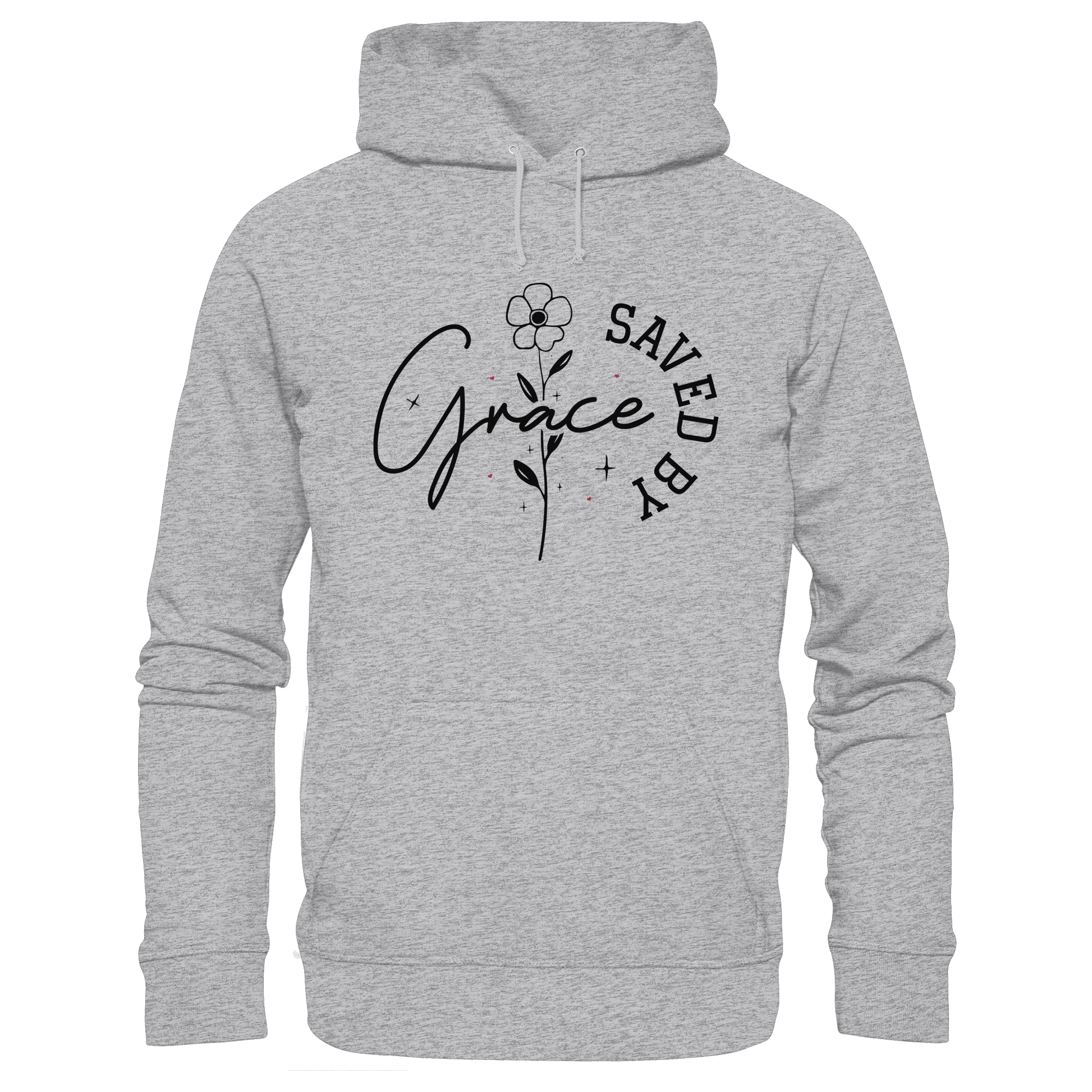 Saved by Grace – ein schlichtes Design mit tiefer Botschaft - Premium Unisex Hoodie