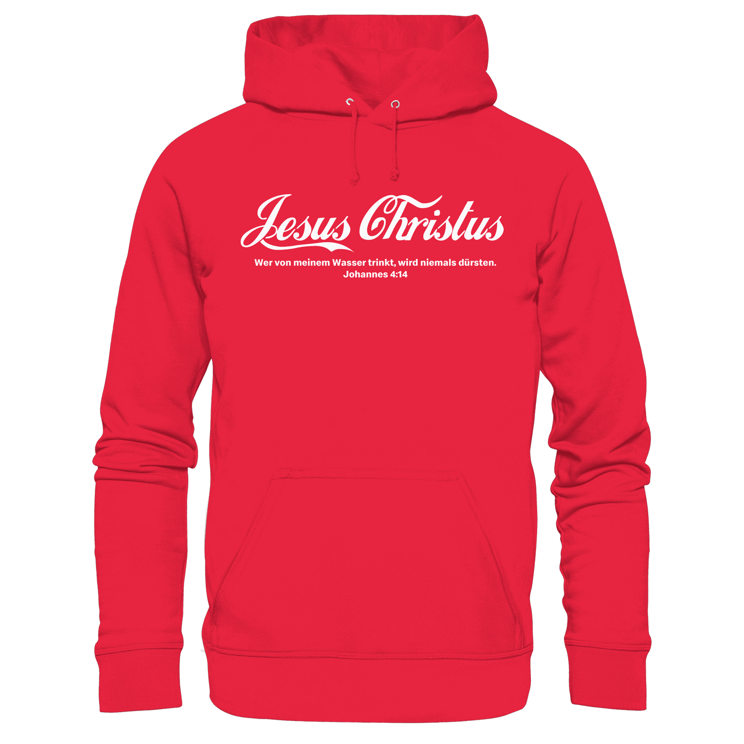 Jesus Christus – Johannes 4,14 | Christliches Statement Design „Lebendiges Wasser“ - Premium Unisex Hoodie