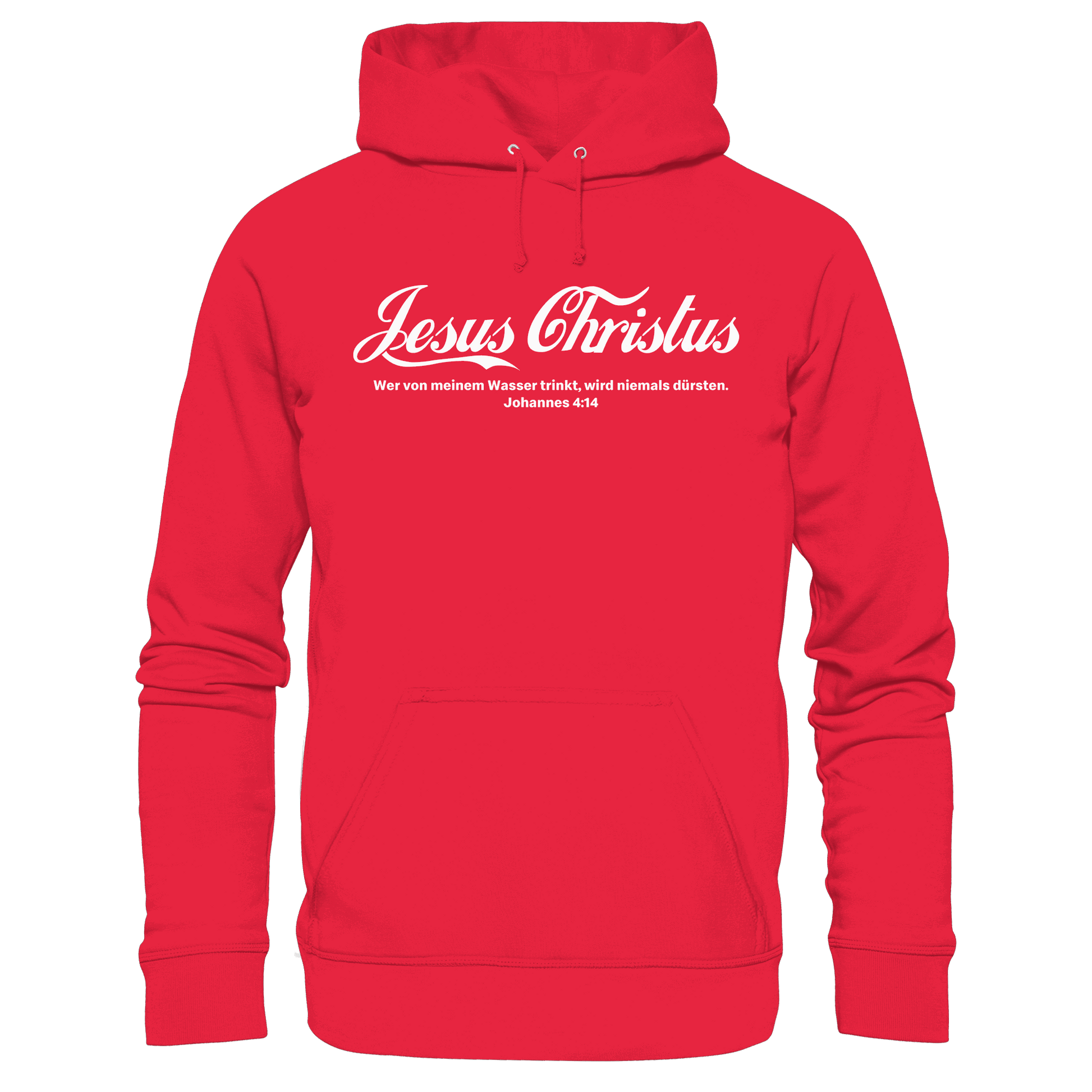 Jesus Christus – Johannes 4,14 | Christliches Statement Design „Lebendiges Wasser“ - Premium Unisex Hoodie