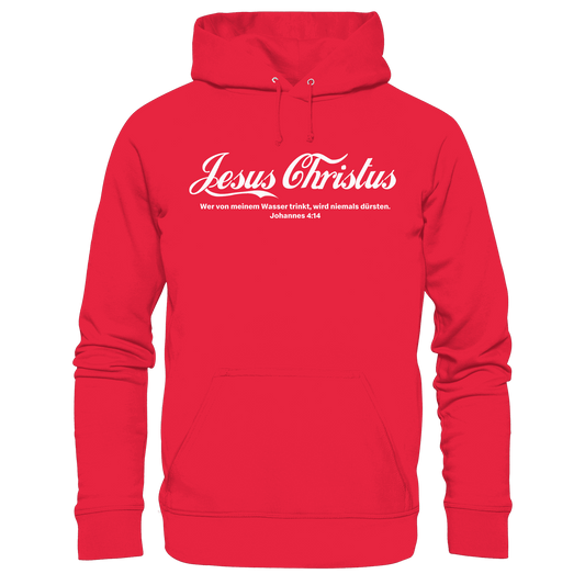 Jesus Christus – Johannes 4,14 | Christliches Statement Design „Lebendiges Wasser“ - Premium Unisex Hoodie