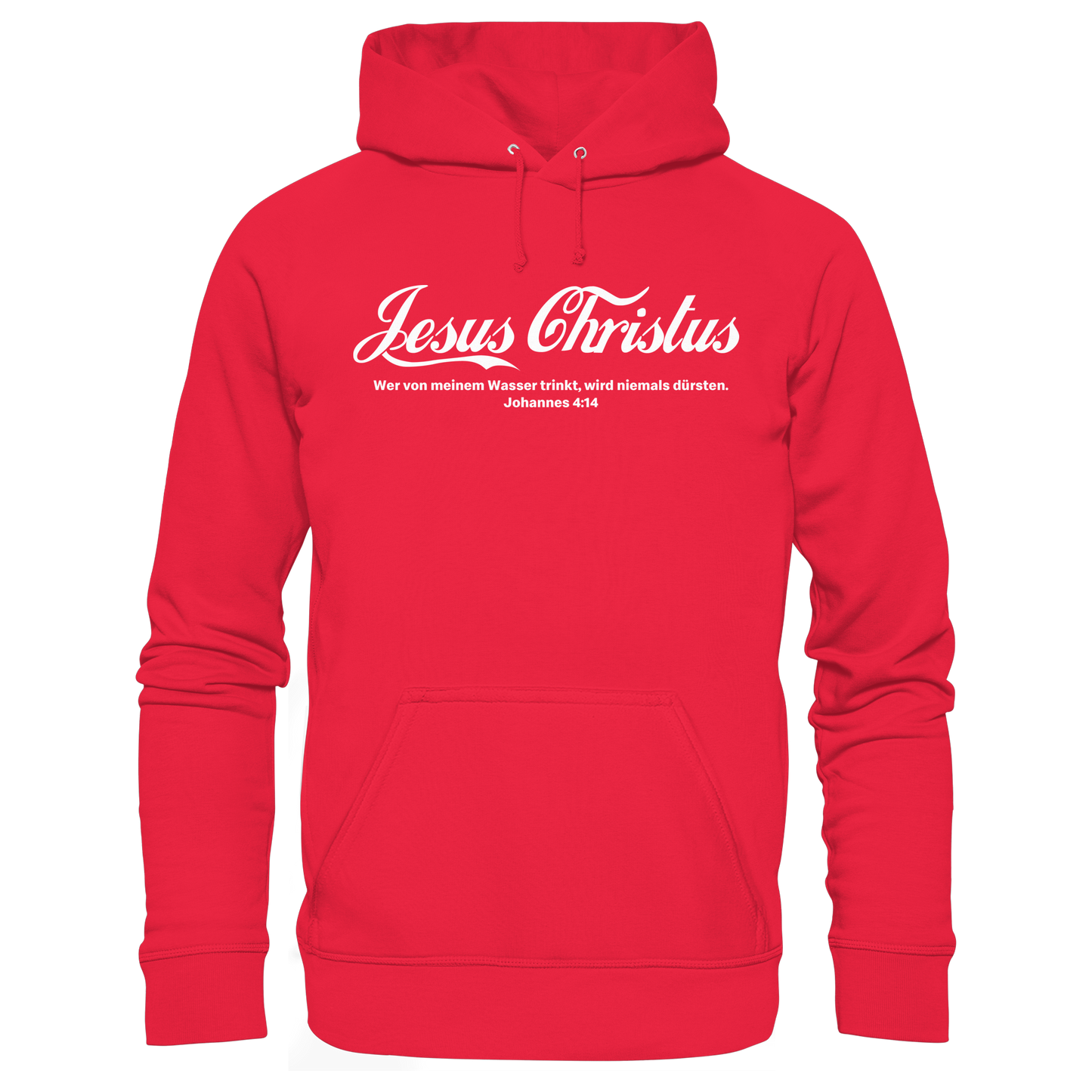 Jesus Christus – Johannes 4,14 | Christliches Statement Design „Lebendiges Wasser“ - Premium Unisex Hoodie