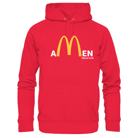 Amen Psalm 72,19 – Christliches Statement Design | Gott sei gepriesen in Ewigkeit - Premium Unisex Hoodie