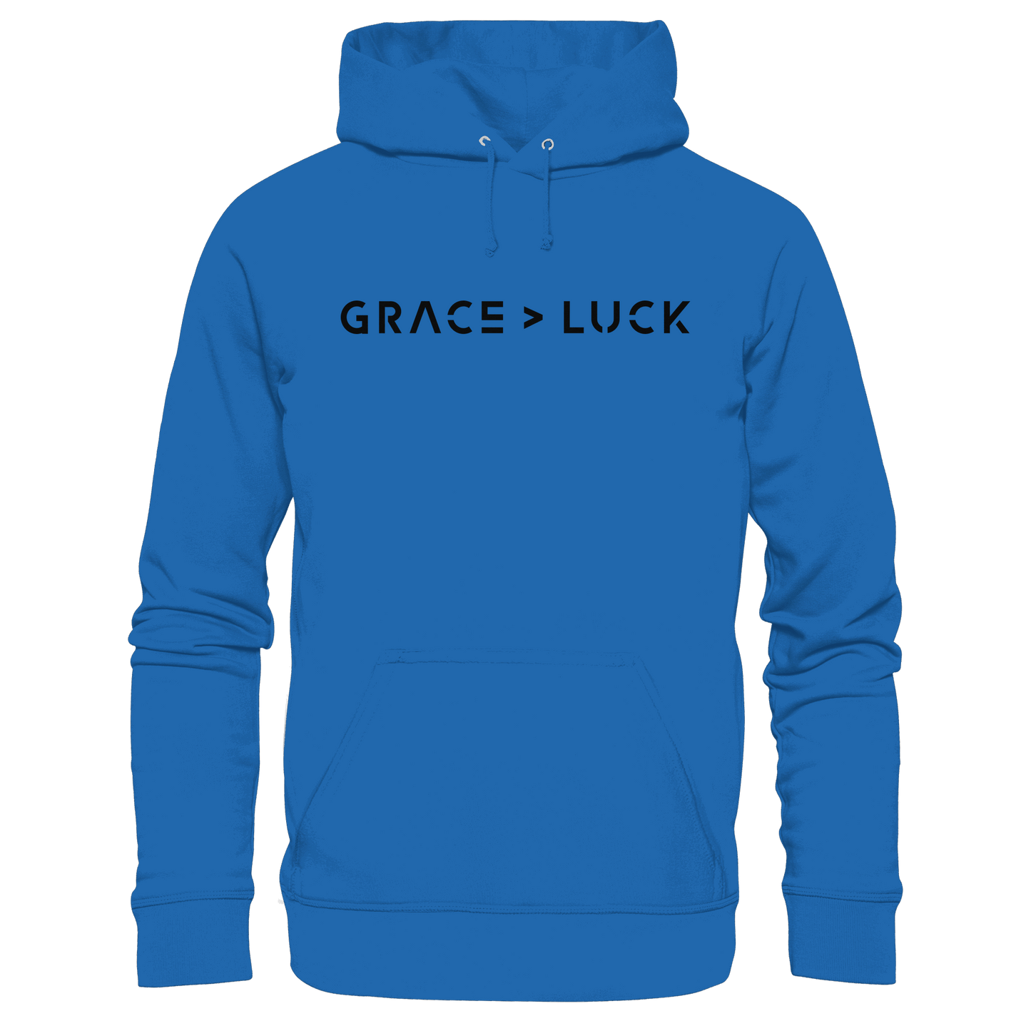 Grace > Luck | Christliches Design über Gottes Gnade - Premium Unisex Hoodie