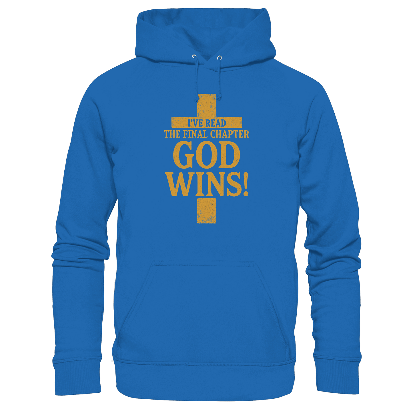 GOD WINS – Das Ende steht fest | Christliche Kleidung & Geschenke im Kreuz-Design - Premium Unisex Hoodie