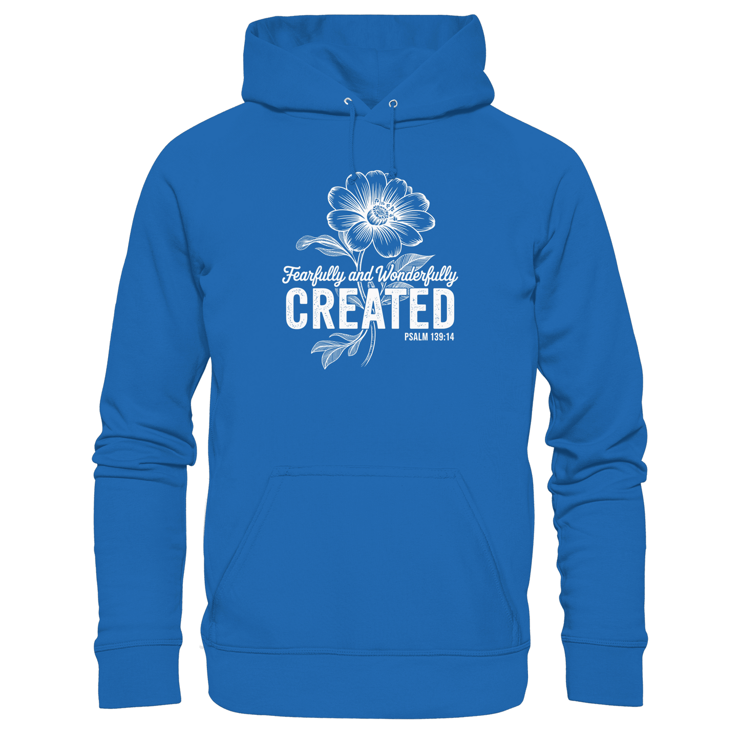 Fearfully and Wonderfully Created – Floral Grace Design - Premium Unisex Hoodie
