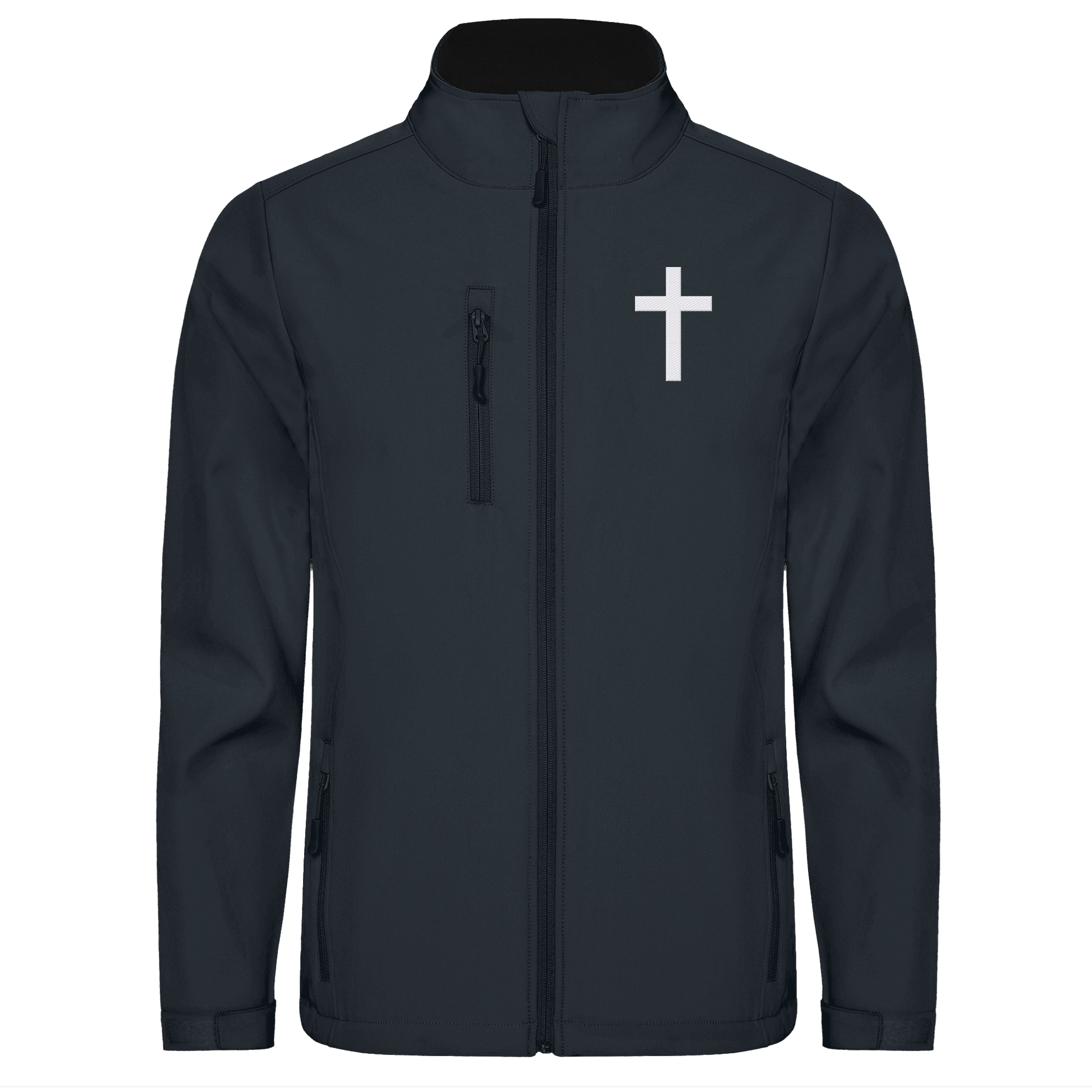 Kreuz gestickt – schlichtes Design mit tiefer Bedeutung (Stick) - Softshell Jacket