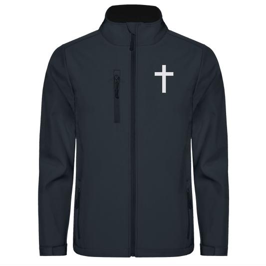 Kreuz gestickt – schlichtes Design mit tiefer Bedeutung (Stick) - Softshell Jacket