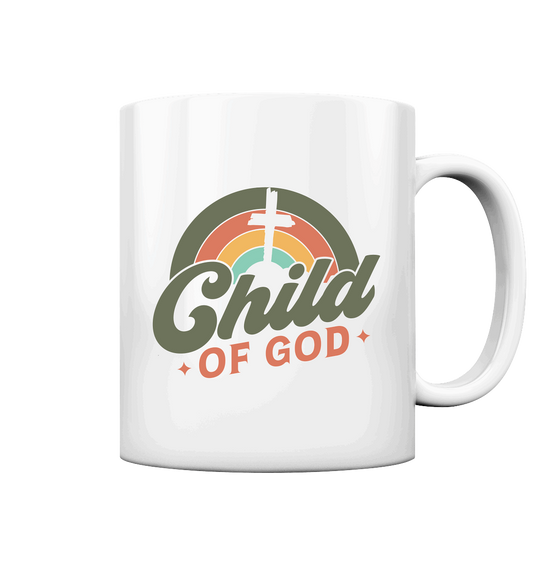 "Kind Gottes" im Retro-Look - Tasse glossy