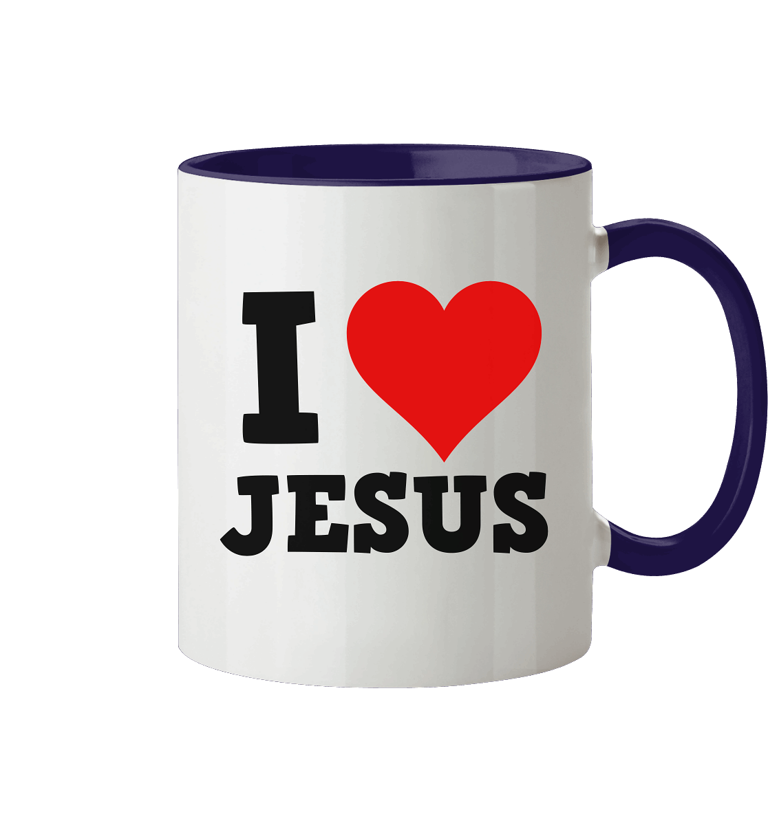 I Love Jesus - Tasse zweifarbig