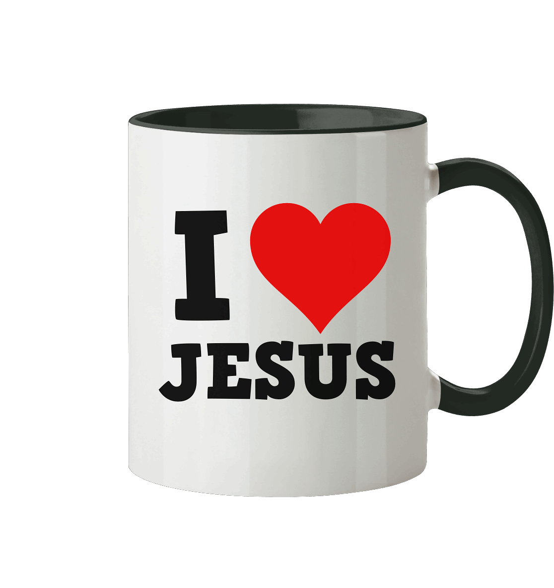 I Love Jesus - Tasse zweifarbig