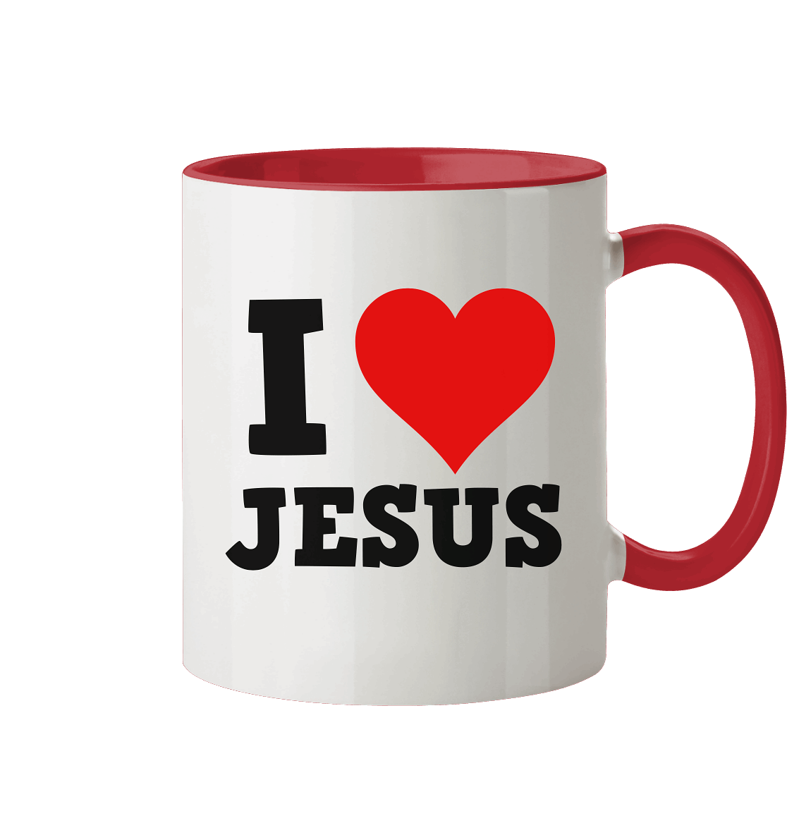 I Love Jesus - Tasse zweifarbig