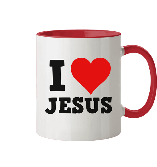I Love Jesus - Tasse zweifarbig