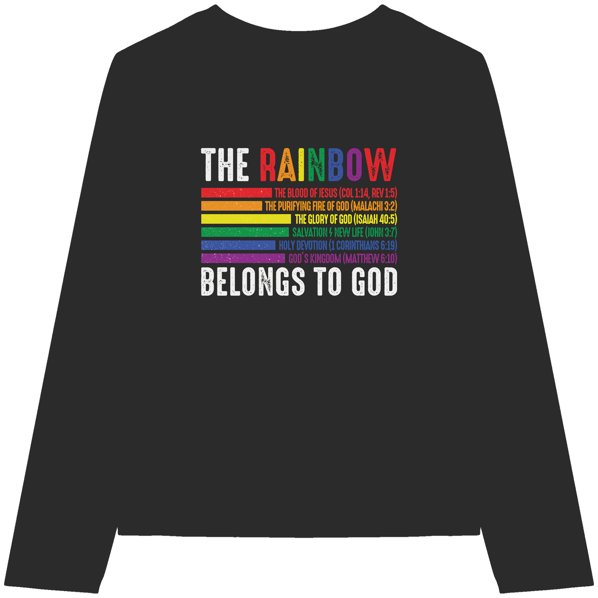 The Rainbow Belongs To God – Zeichen des Bundes und der Liebe - Womens Organic Longsleeve T-Shirt