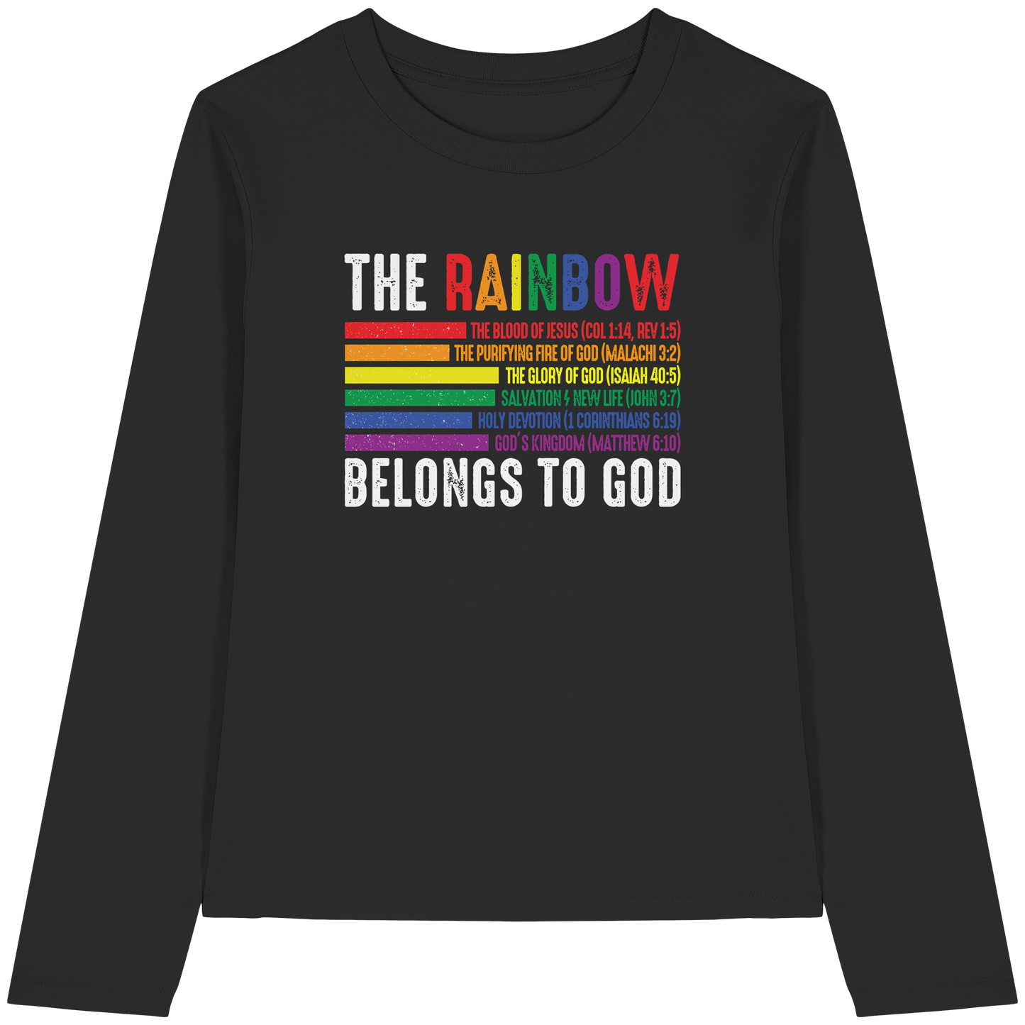 The Rainbow Belongs To God – Zeichen des Bundes und der Liebe - Womens Organic Longsleeve T-Shirt