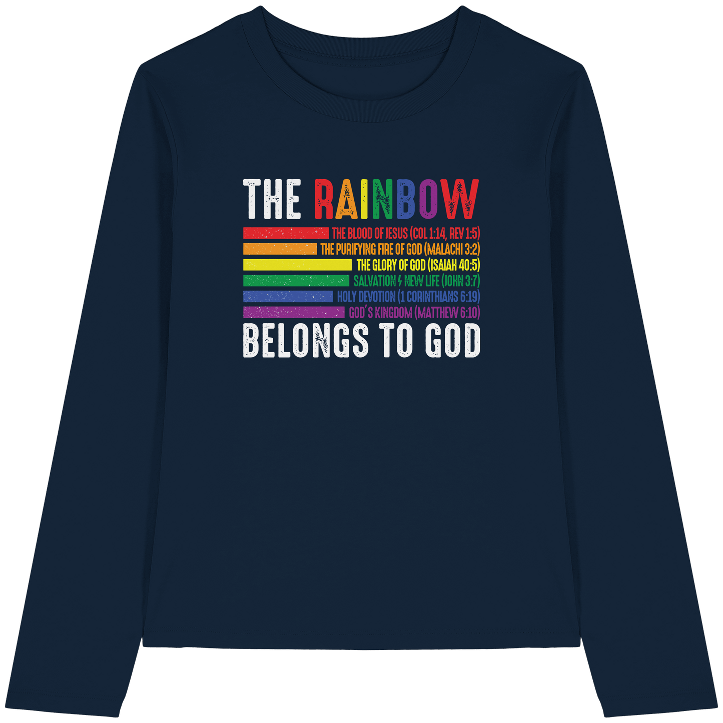 The Rainbow Belongs To God – Zeichen des Bundes und der Liebe - Womens Organic Longsleeve T-Shirt