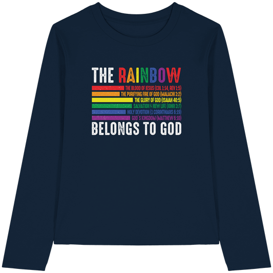 The Rainbow Belongs To God – Zeichen des Bundes und der Liebe - Womens Organic Longsleeve T-Shirt