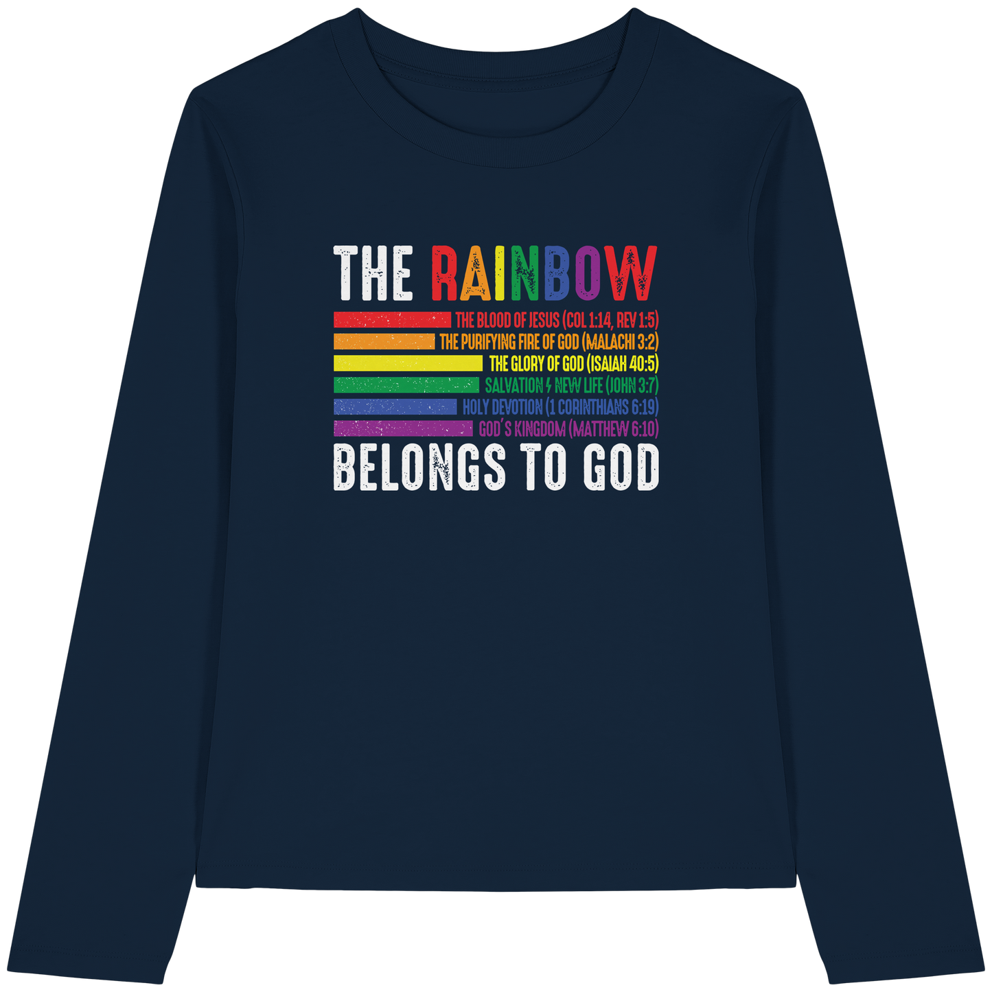 The Rainbow Belongs To God – Zeichen des Bundes und der Liebe - Womens Organic Longsleeve T-Shirt