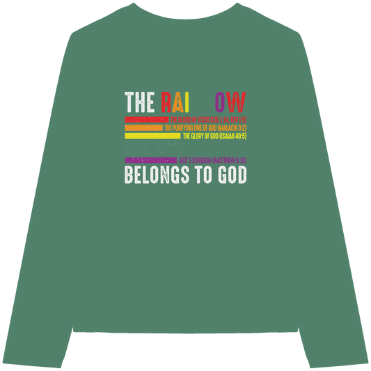 The Rainbow Belongs To God – Zeichen des Bundes und der Liebe - Womens Organic Longsleeve T-Shirt