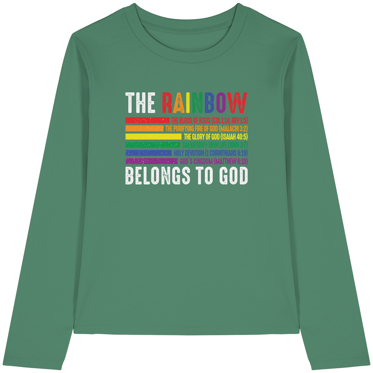 The Rainbow Belongs To God – Zeichen des Bundes und der Liebe - Womens Organic Longsleeve T-Shirt