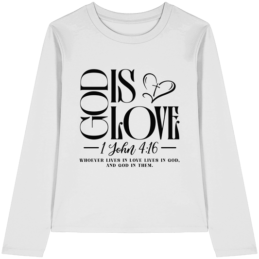 God Is Love – 1. John 4:16 | Ein Statement des Glaubens - Womens Organic Longsleeve T-Shirt