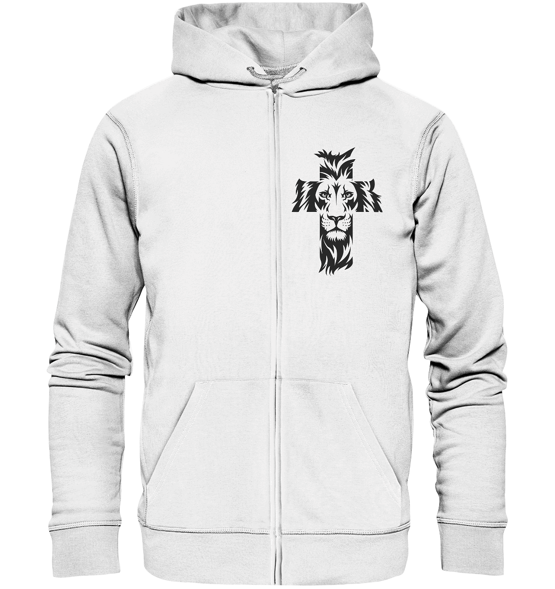 Der Löwe im Kreuz – Mut und Gnade vereint | Christliche Kleidung - Zipper