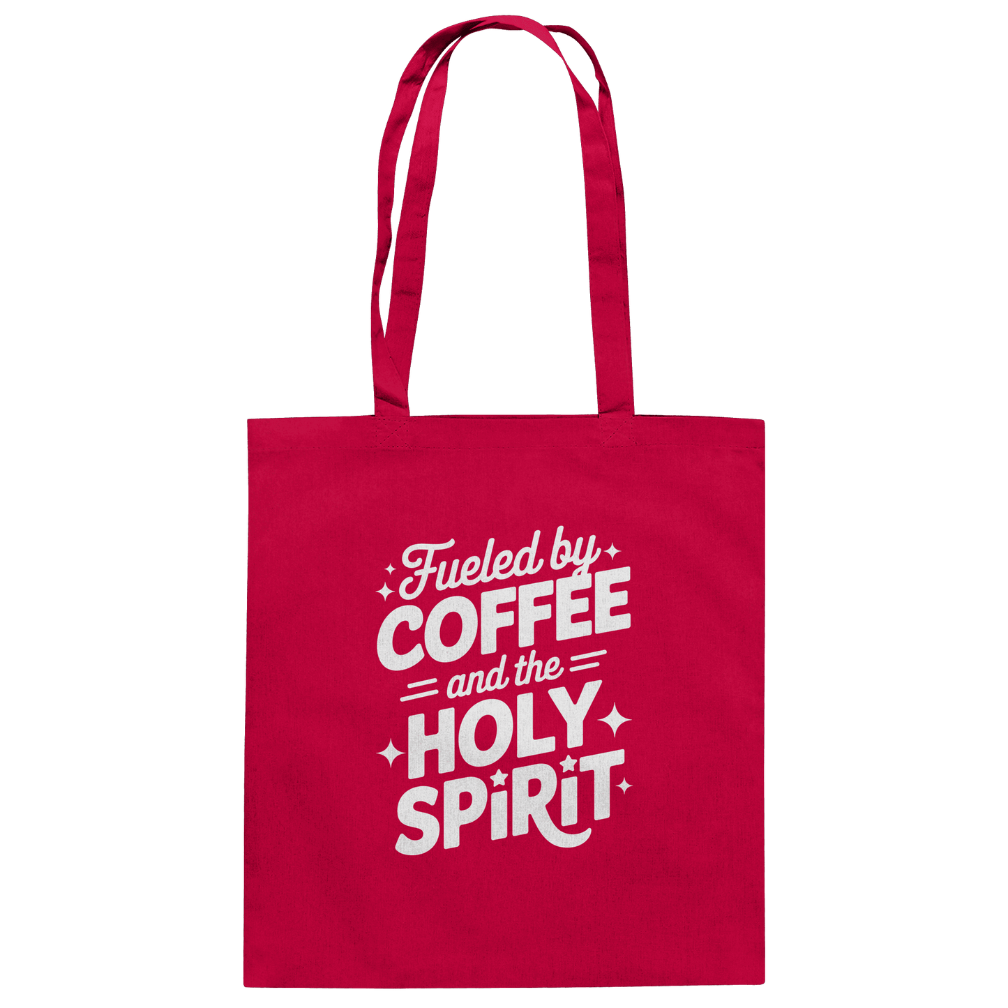 Fueled by Coffee & the Holy Spirit – Alltag mit Kraft von oben - Baumwolltasche - Taschen - Classic Red - GfoitMa