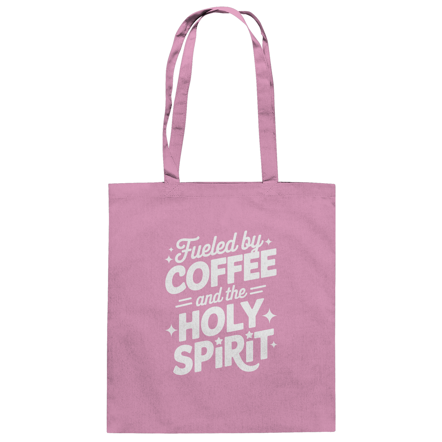 Fueled by Coffee & the Holy Spirit – Alltag mit Kraft von oben - Baumwolltasche - Taschen - Classic Pink - GfoitMa