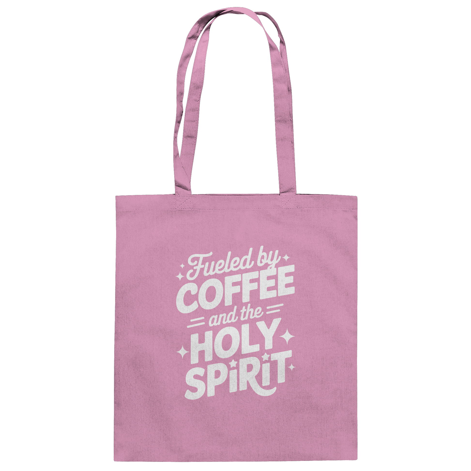 Fueled by Coffee & the Holy Spirit – Alltag mit Kraft von oben - Baumwolltasche - Taschen - Classic Pink - GfoitMa