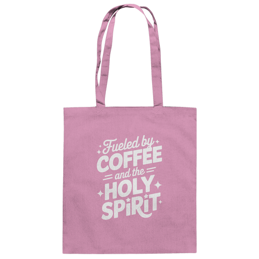 Fueled by Coffee & the Holy Spirit – Alltag mit Kraft von oben - Baumwolltasche - Taschen - Classic Pink - GfoitMa