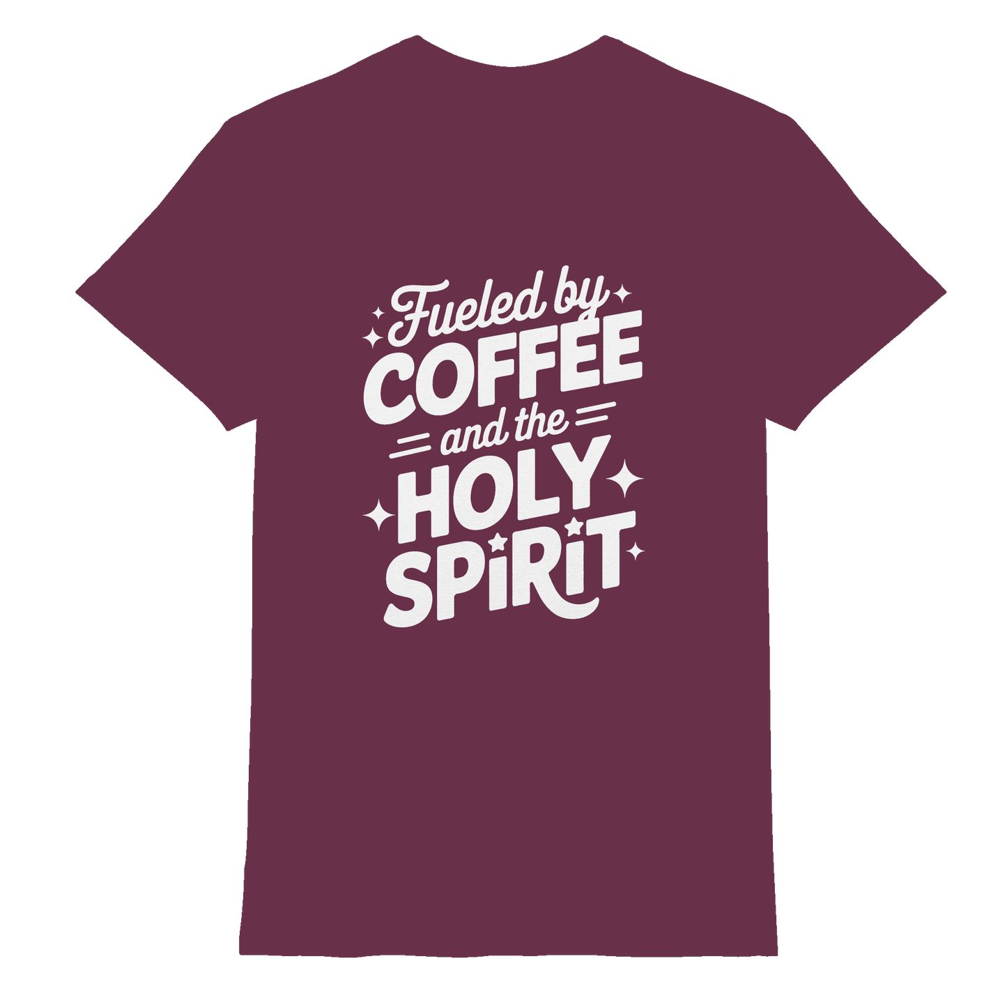 Fueled by Coffee & the Holy Spirit – Alltag mit Kraft von oben - Premium Shirt - Unisex-Shirts - Burgundy - GfoitMa