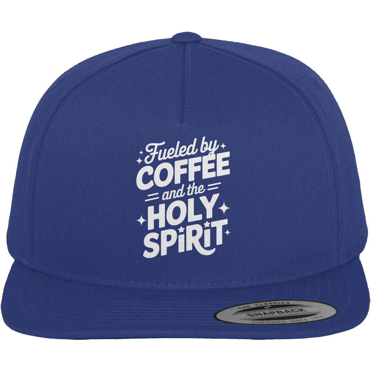 Fueled by Coffee & the Holy Spirit – Alltag mit Kraft von oben - Premium Snapback - Kappen & Mützen - Royal / Green - GfoitMa