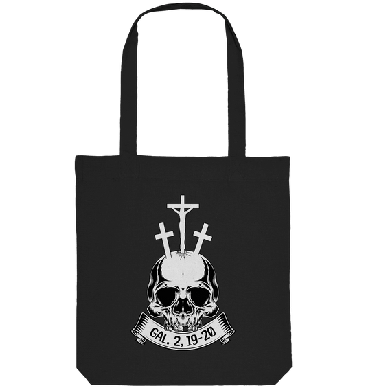 Gekreuzigt mit Christus – Galater 2,19–20 | Christliche Kleidung - Organic Tote-Bag - Taschen - Black - GfoitMa