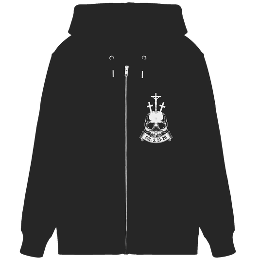 Gekreuzigt mit Christus – Galater 2,19–20 | Christliche Kleidung - Organic Zipper - Jacken/ Zipper - Black - GfoitMa
